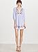 Floerns Women's Striped Button Front Lantern Sleeve Embroidered Dress