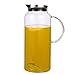68 Ounces Glass Pitcher with Lid, Hot/Cold Water jug for Coffee, Lemonade, Iced Sun Tea,Beverage, Milk