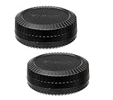 Fotasy 5x Rear Lens Cover + Cleaning Cloth for Nikon DSLR, replaces replaces Nikon LF-1