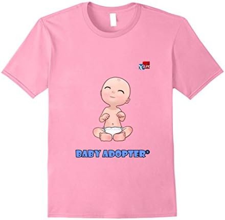 Mens Baby Adopter: Official T-Shirt, Relaxed Fit Large Pink