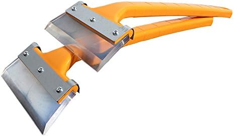 Tofern 2 Ice Scrapers Long Handle Soft Snow Blades Car Auto Windscreen Scrapers -Yellow