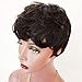 MELANNA Short Human Hair Wigs Pixie Cut Wigs Short Curly Wigs for Black Women (SCBK)