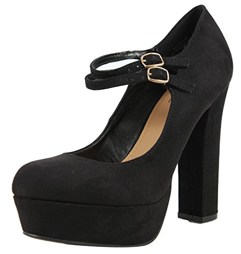 GLOSSY BLACK PLATFORM MARY JANES | Aesthelook