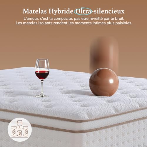 slily Mattress 120 x 200, 28 cm Thick Luxury Hybrid Memory Foam Mattress with Independent Bagged Springs, H3 H4 Medium Hardness 7 Zone Breathable for Deep Sleep, Certipur-US & Oeko-Tex