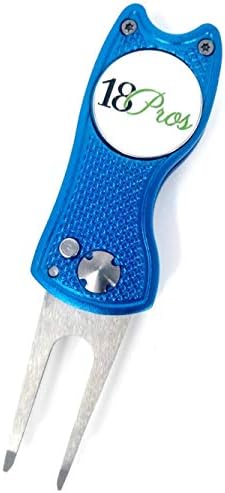 18Pros Divot Repair Tool for Golf with Foldable Pop-Up Switchblade and Magnetic Removable Ball Marker 18Pros Divot Repair Tool for Golf with Foldable Pop-Up Switchblade and Magnetic Removable Ball Marker