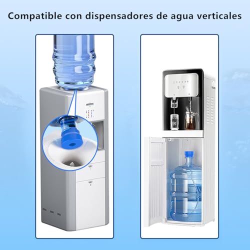 MXHIGO 3Pcs Tapa para Jarra de Botella de Galón, Tapa de Silicona para Dispensador de Agua Garrafón, Tapa de Repuesto para Bomba de Agua, Reutilizable, Para Botellas Estándar Rosca Corona de 5.5 cm