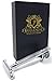 FREELOGICS Double Edge Safety Razor Kit with Stand - Extra Long Handled - Traditional Straight Butterfly Best Razors for Men or Women - Stainless Steel Double Edge Shaving Blades with Refills Holders