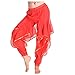 MUNAFIE Belly Dance Harem Pants Tribal Arabic Halloween Pants with Gold Trim US0-14