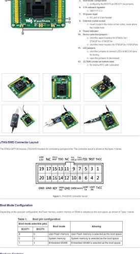 Waveshare QFP100 LQFP100 QFP STM32F2 STM32F4 STM32 IC Test Socket Programming Adapter 0.5mm Pitch