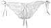 3 Pack of Women's Sexy Sheer Lace Open Crotch Lingerie Panties, White/Black/Red