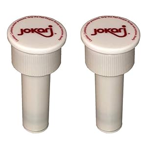 Jokari 05002 – Fizz Keeper Pompdop voor 2 liter flessen – Wit 3,6 cm x 8 cm – Houdt de Fizz binnen – 2 stuks