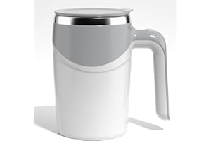 HUEDIMBOENE Self Stirring Coffee Mug with Lid, Automatic Magnetic Stirring Coffee Mug for Home Office, Travel Mug, Rotating Electric Mixing Cup, to Stir Coffee, Chocolate, Milk, Cocoa, Gift for Mother's Day