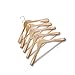 VINUSS Ezihom Wood Suit Hangers with Extra Wide Shoulder, Solid Wood Coat Hangers with Natural Finish, Heavy Duty Wooden Hangers for Suit, Coat, Jacket with Non Slip Bar, 360 Swivel Chrome Hook, 5pcs