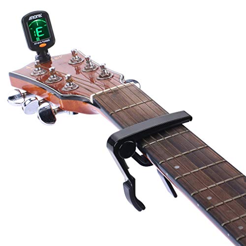 MOREYES Guitar Capo for Acoustic Guitar,Ukelele, Electric Guitar,Bass with Guitar Picks(Black) - Thumbnail 4