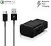 OEM Adaptive Fast Charger for Samsung Galaxy Book 12-inch 15W with certified USB Type-C Data and Charging Cable. (BLACK/3.3FT/1M Cable)