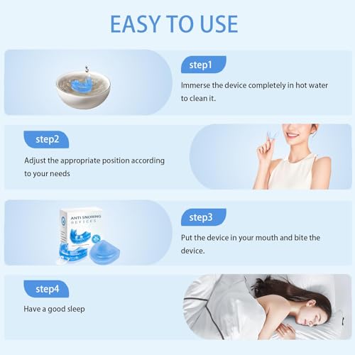 Anti Snoring Devices, Reusable Adjustable Mouth Type Silicone Anti-Snoring Device, Guard Adjustable, Devices Suitable For All Shapes.
