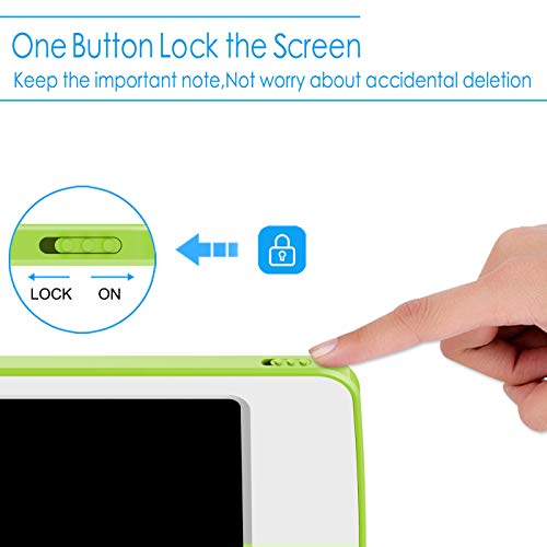 LCD Writing Tablet, Coovee 10 Inch Digital Ewriter Electronic Graphics Tablet Portable Mini Board Handwriting Pad Drawing Tablet with Memory Lock Suitable for Kids Home School Office (Monocolor) - Thumbnail 4