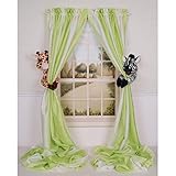 Baby Nursery Jungle Safari Giraffe and Zebra Curtain Tieback Collector Set