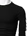 Doublju Mens Long Sleeve Heavy Weight Crewneck Sweatshirt