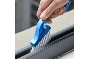 1pcs Hand-held Groove Gap Cleaning Tools Door Window Track Kitchen Cleaning Brushes (Blue)