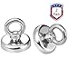 Magnetic Hooks, 2 Pack Super Strong Neodymium Fishing Magnets, 75 lbs(35KG) Pulling Force Rare Earth Magnet with Eyebolt for Retrieving in River and Magnetic Fishing- Diameter 1.26 inch(32 mm)