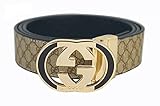 Mens Fashion GG Leather Belt 34