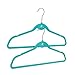 Juvale Velvet Cascading Clothes Hangers with Hooks - Teal Velvet Hangers 50 Pack for Kids, Teens, Adults’ Shirts, Coats, Pants, Suits & Dresses (17.5 Inches)