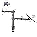 Suptek Full Motion Computer Monitor and Laptop Riser Desk Mount Stand, Height Adjustable (400mm), Fits 13-27 inch Screen and up to 17 inch Notebooks, VESA 75/100, up to 22lbs for Each (MD6432TP004)