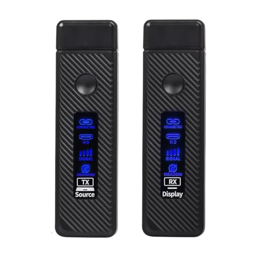 Video Transmitter, Audio Receiver, Plug & Play Transmission System, Stable Display Support for Electronics, Laptops, Computers, Projectors, Home Setup, Offices, Streaming, Presentations