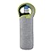 Tabkoe Insulated Neoprene Lunch Bag Set with Tote, Bottle Sleeve, 2 Can Insulators & Adjustable Crossbody Shoulder Strap | Washable, Reusable, Stretchy, Extra Large Travel Lunch Box (Green Gray)