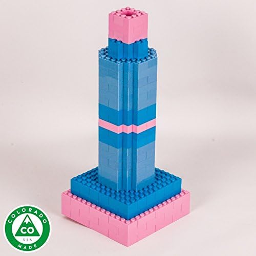 Blue and Pink LEGO Girls Bedroom Lamp