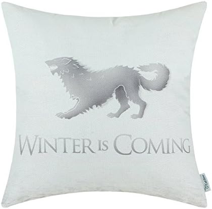 NicholasArt Cotton Linen A Game of Thrones Houses Stark Winter Is Coming 5 Cushion Cover Pillowcase 18 X 18