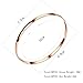 Carweilon 18K Gold Smooth Exquisite Cuff Bangle Bracelet Jewelry Set Jewelry Gift For Women 18K Gold, 8.4inch