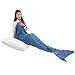 Senmar Mermaid Tail Blanket knit crochet and Mermaid Blanket for Adult, Summer Super Soft Sleeping Bags(71"x 35") (Blue) primary