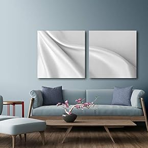 2 Piece Canvas Wall Art for Living Room Bedroom Home Artwork Silk Paintings Ready to Hang - 12"x12" x 2 Panels