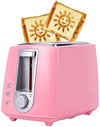 Bread Toaster Ovens Toaster Machine - 220V Chanbly 6 Gears 2 Slice for Rapid Both Side Bake Colour Pink