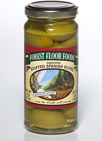 Forest Floor Foods Habanero Stuffed Queen Olive, 8 Ounce