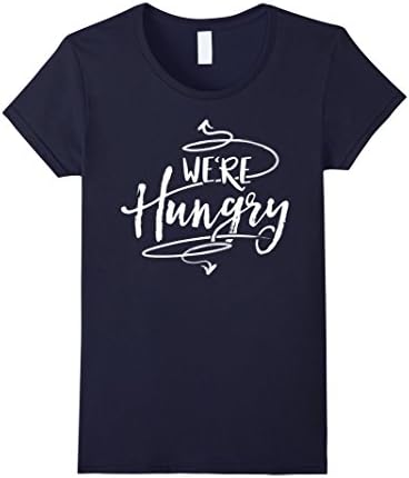 Womens Pregnancy Test Shirt for Men &amp; Women - We're Hungry XL Navy