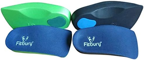 [4 in Pack] 3/4 Orthotic Insoles & FREE Heel Pain Relief Exercises eBook, (2 Pairs) Arch Support Insoles, Plantar Fasciitis Insoles, Flat Feet Insoles For Women & For Men