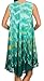 Sakkas 15803 - Nora Sleeveless Embroidered Short Tie Dye Caftan Dress/Cover up - Green - OS