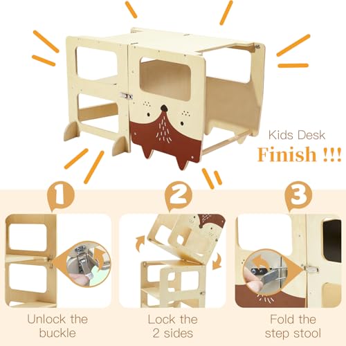 Labebe Large Children's Observation Tower, Montessori Tower 1-3 Years, 3 in 1 Observation Tower