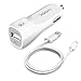 Droid Turbo Charger, NOOTPRODUCTS 18W Qualcomm Quick Charge USB Car Charger with 3ft Micro USB Data Sync Charging Cable for Motorola DROID Turbo and many more