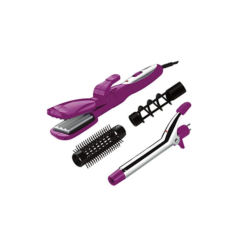 Conair Special Styles Ceramic Combo Styler - Straightening/crimping plates and 3/4-inch Curling Iron; Pink