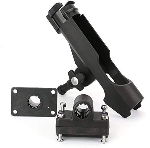 Bekith-2-Pack-Adjustable-Powerlock-Rod-Holder-with-Combo-Mount-Black-Finish