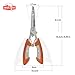 Molure S3 Fishing Pliers Hook Remover Braid Cutters Blue Orange (Orange with Lanyard)