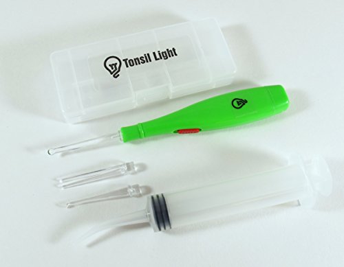 Tonsil Light (Green) - Tonsil Stone Remover w/Case + Irrigation Syringe - Thumbnail 4
