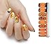 BornBeauty 3 Sheets Glitter Gradient Nail Polish Strips Adhesive Halloween Design Stickers for Women Fingers and Toes with Nail File DIY Manicure Kits