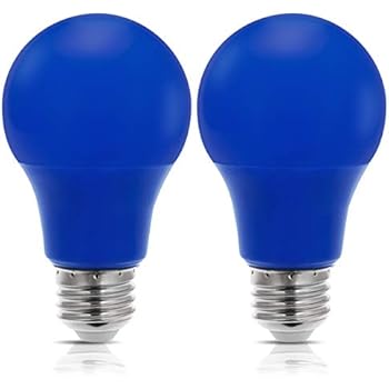 JandCase A19 Blue LED Light Bulb, 40W Equivalent, 5W, Color Light Bulbs with E26 Medium Base, Porch, Home Lighting, Christmas Party Decoration, 2 Packe Lighting, Party Decoration, 2 Pack