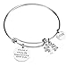 Udobuy Expandable Family Tree Charm Bangle - Family Where Life Begins and Love Never Ends and Love Inscriptions Bracelet