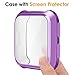 NANW Screen Protector Compatible with Fitbit Versa, 3-Pack TPU Rugged Bumper Case Cover All-Around Protective Plated Bumper Shell Full Screen Cover [Scratch-Proof] Compatible with Versa Smartwatch